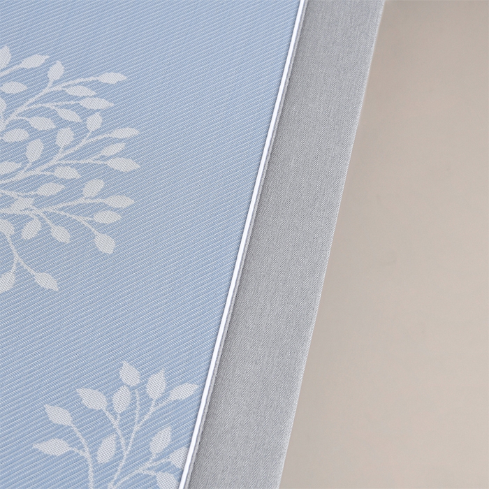 91家纺网 家纺一手货源 找家纺 小牛席业 2026新款PE凉感清新叶语冰丝席凉席席子 蓝色