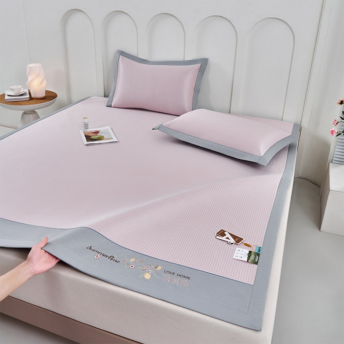 91家纺网 家纺一手货源 找家纺 （总）小牛席业 2026新款柠檬清凉冰丝席凉席席子