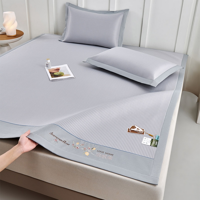 91家纺网 家纺一手货源 找家纺 （总）小牛席业 2026新款柠檬清凉冰丝席凉席席子