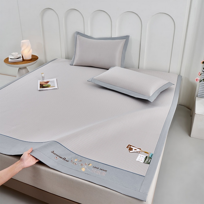 91家纺网 家纺一手货源 找家纺 （总）小牛席业 2026新款柠檬清凉冰丝席凉席席子