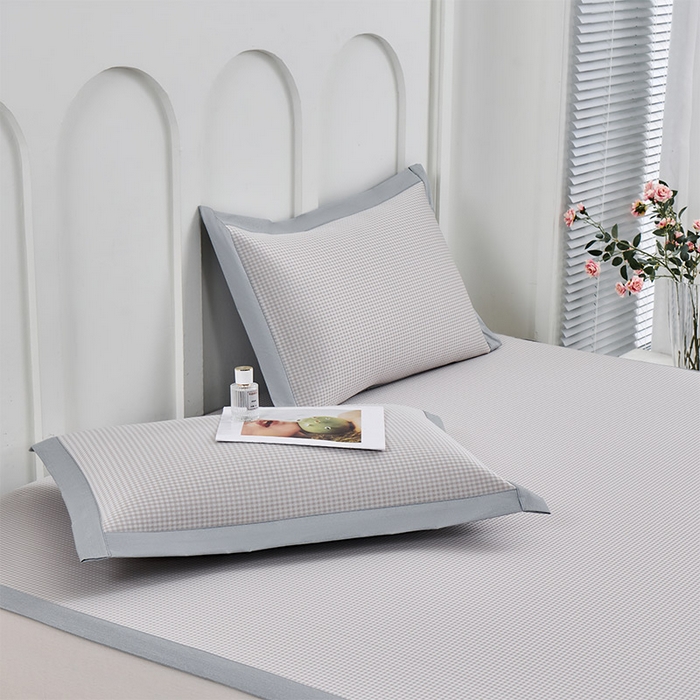 91家纺网 家纺一手货源 找家纺 小牛席业 2026新款柠檬清凉冰丝席凉席席子 香槟