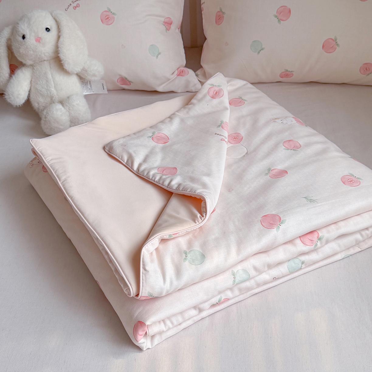 麦伦家居 2026新品双层纱小冰皮夏被夏凉被空调被 桃桃酱