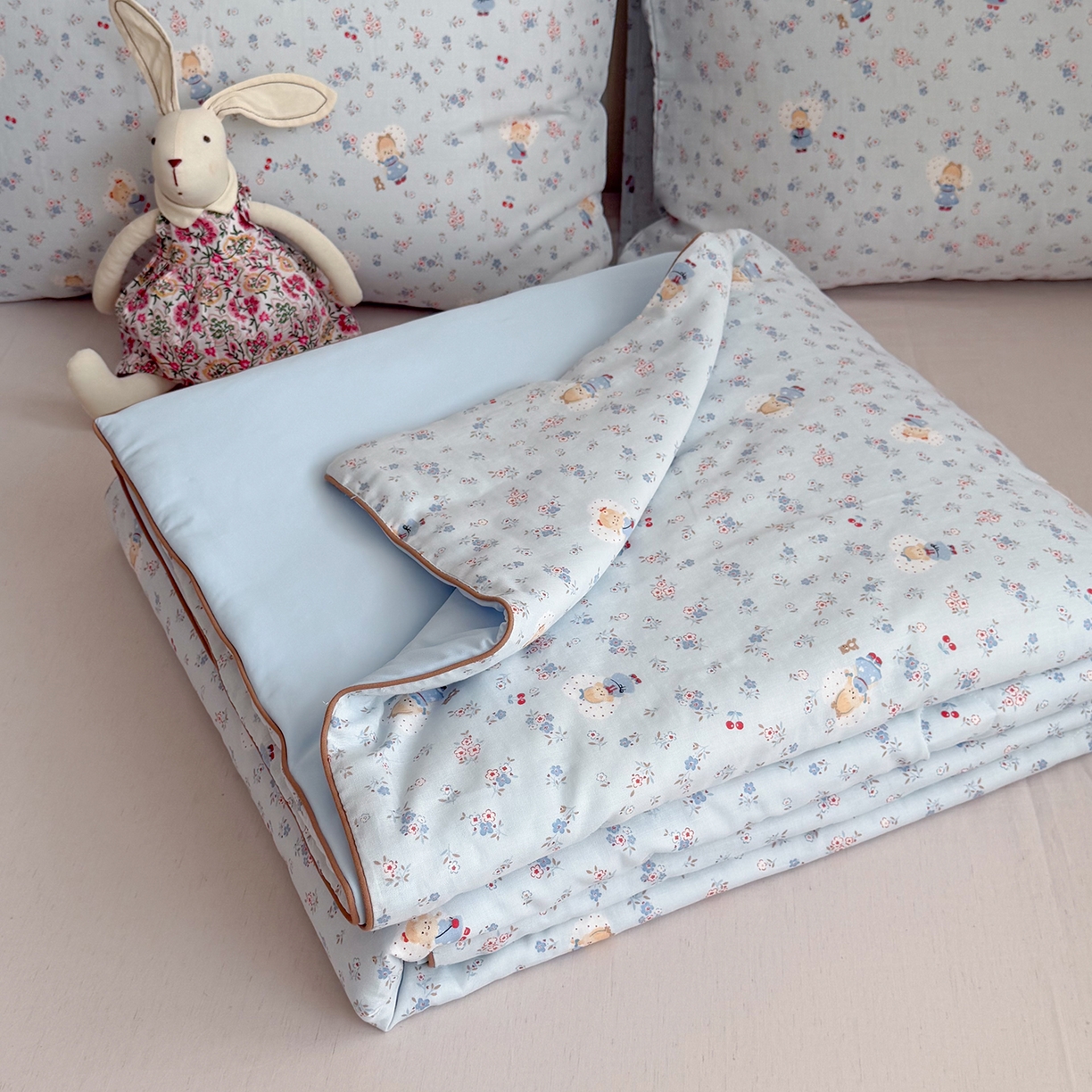 麦伦家居 2026新品双层纱小冰皮夏被夏凉被空调被 樱蓝少女