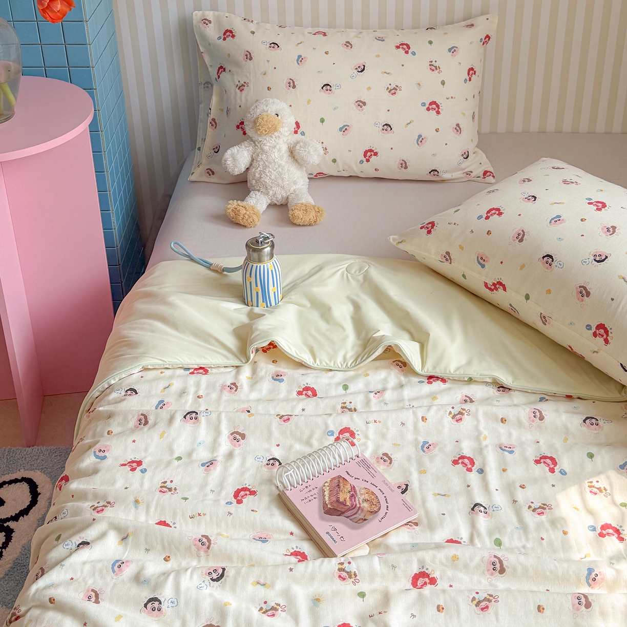 91家纺网 家纺一手货源 找家纺 麦伦家居 2026新品双层纱小冰皮夏被夏凉被空调被 小新新