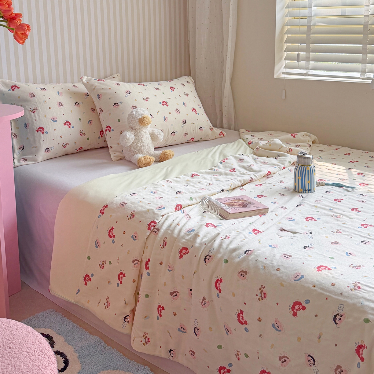 91家纺网 家纺一手货源 找家纺 麦伦家居 2026新品双层纱小冰皮夏被夏凉被空调被 小新新