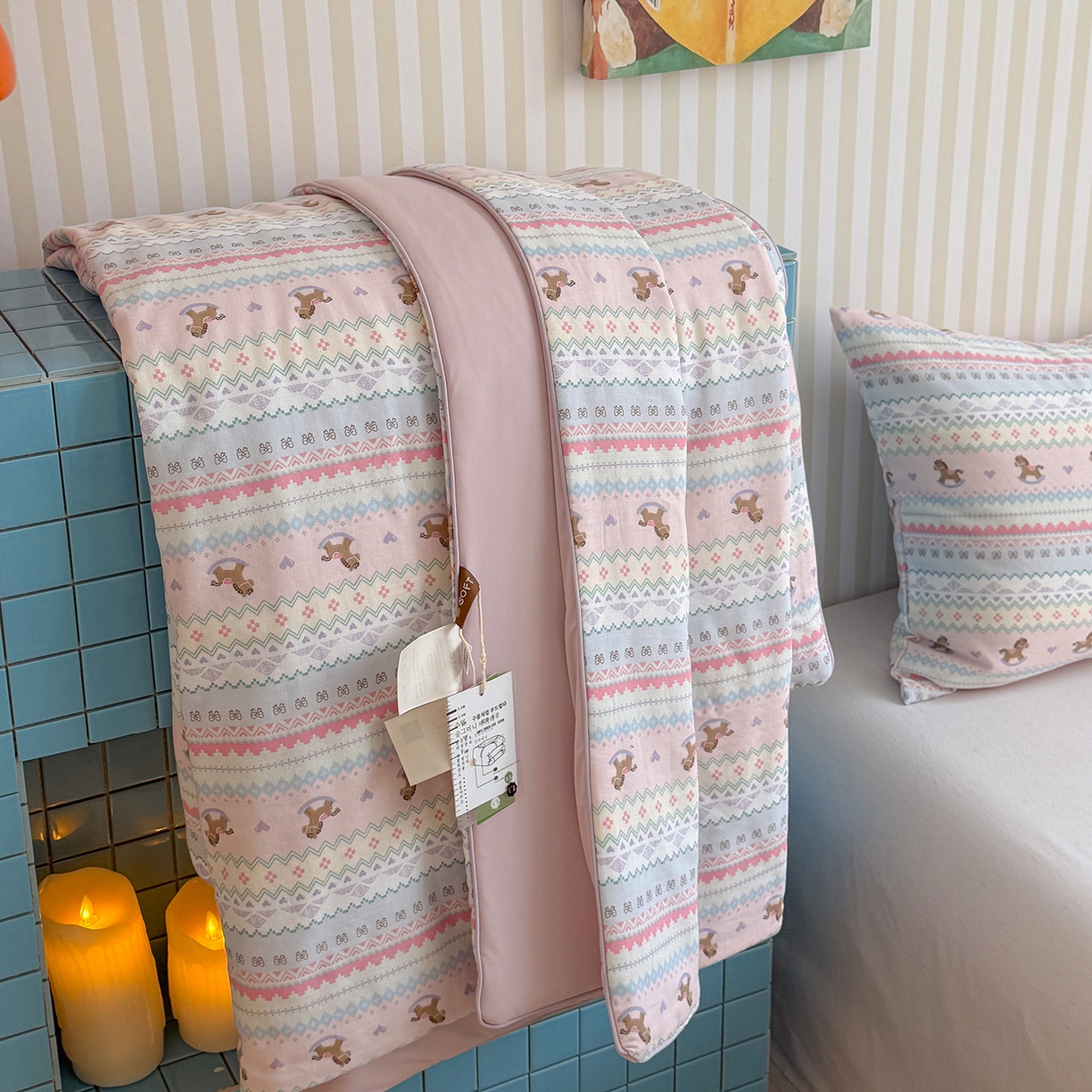 91家纺网 家纺一手货源 找家纺 麦伦家居 2026新品双层纱小冰皮夏被夏凉被空调被 紫色木马