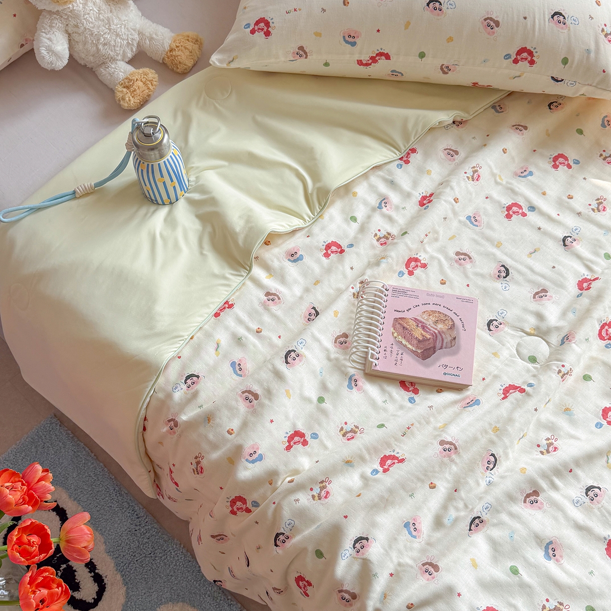 91家纺网 家纺一手货源 找家纺 麦伦家居 2026新品双层纱小冰皮夏被夏凉被空调被 小新新