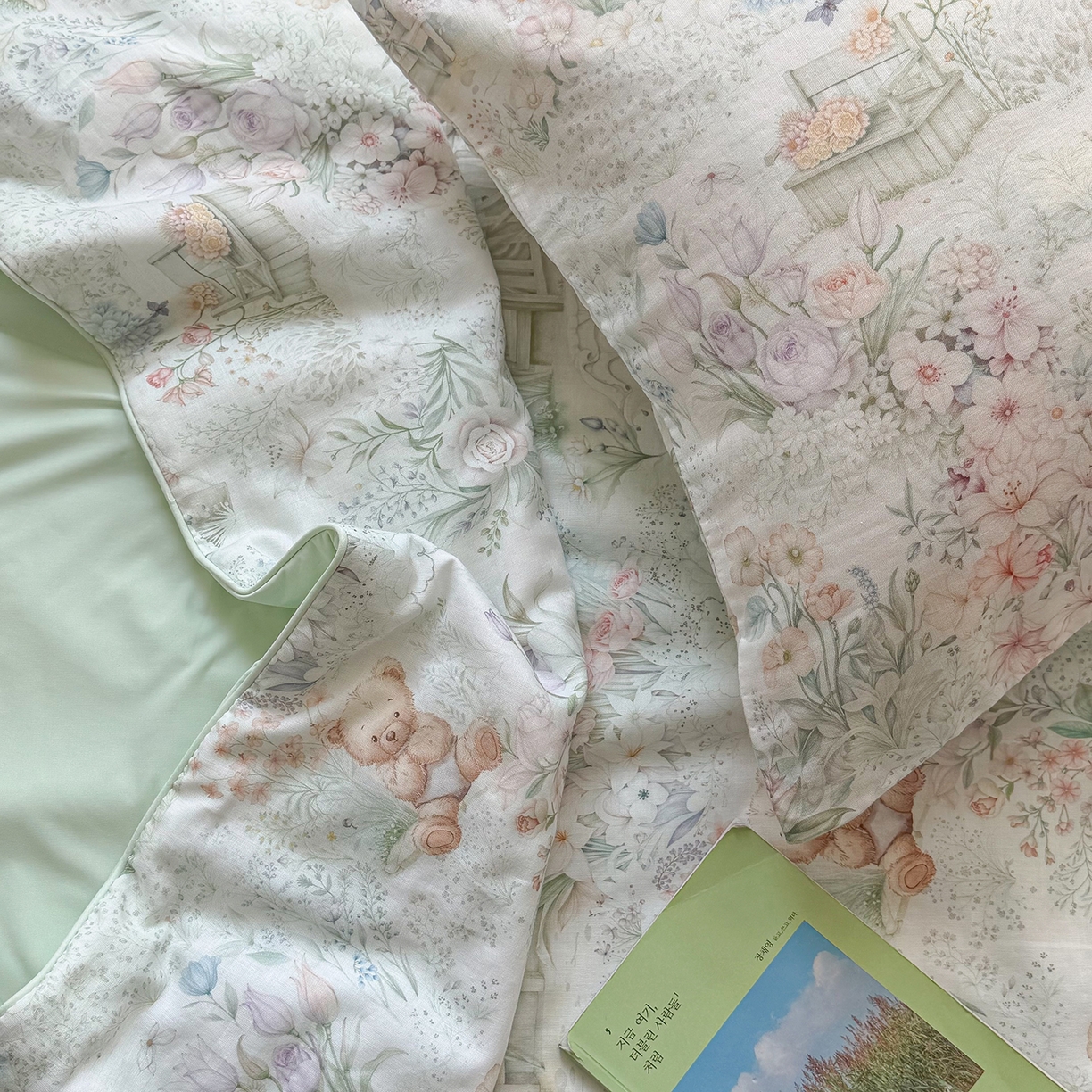 91家纺网 家纺一手货源 找家纺 麦伦家居 2026新品双层纱小冰皮夏被夏凉被空调被 盛夏粉德拉-绿