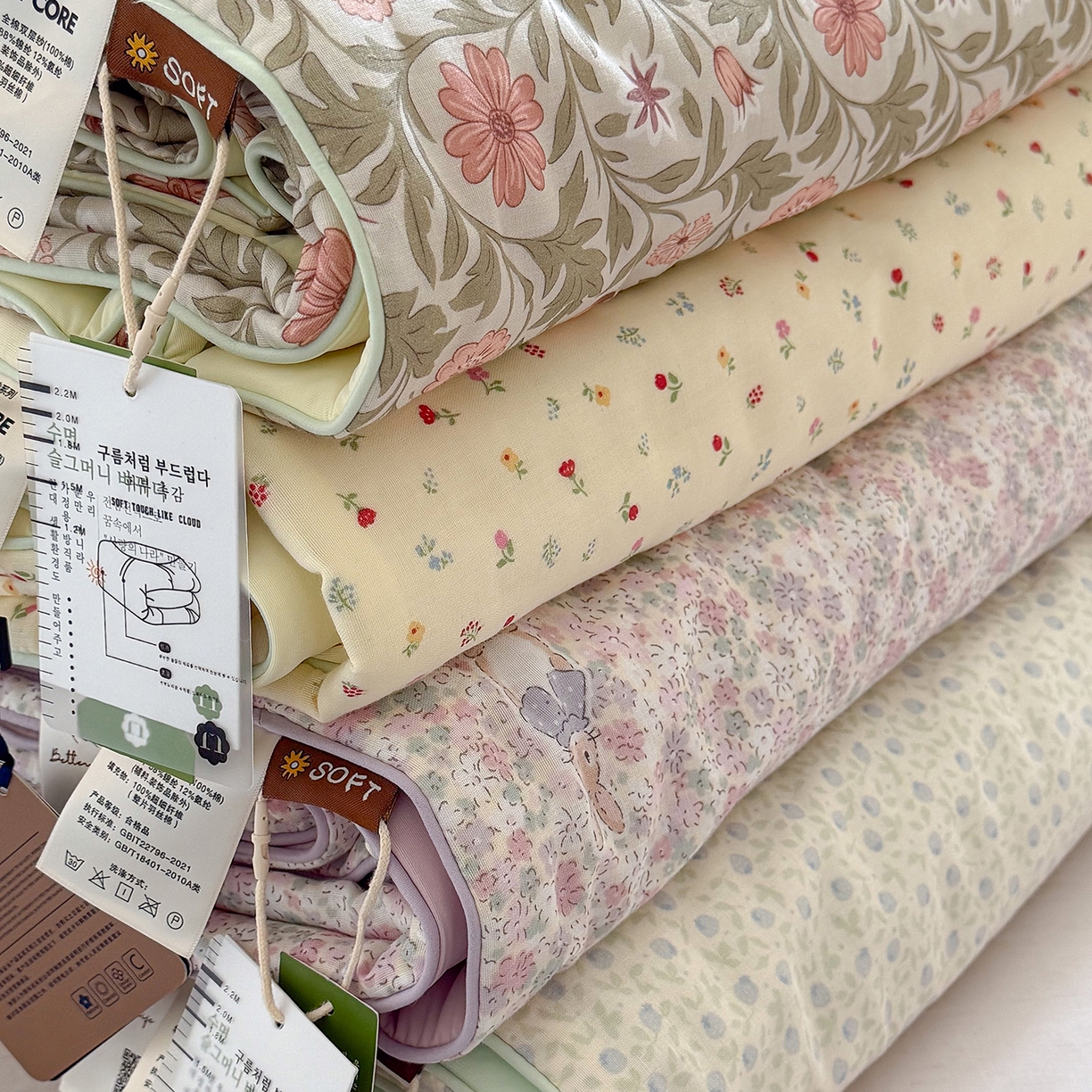 91家纺网 家纺一手货源 找家纺 麦伦家居 2026新品双层纱小冰皮夏被夏凉被空调被 组合图仅供展示不可下单