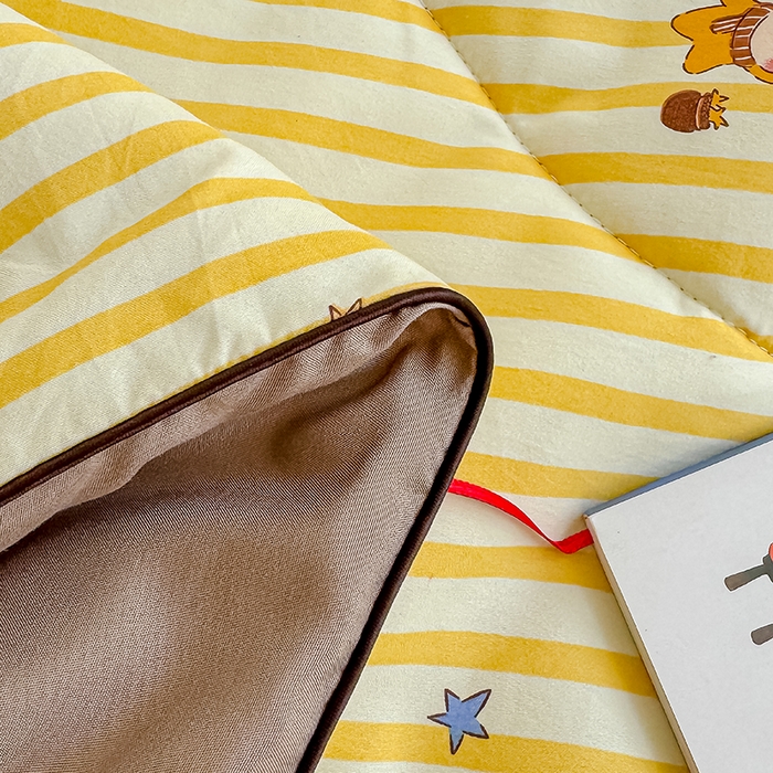 91家纺网 家纺一手货源 找家纺 美派 2026新款古法水洗云朵棉云感纱夏被夏凉被空调被 奶酪星宝