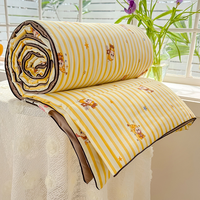 91家纺网 家纺一手货源 找家纺 美派 2026新款古法水洗云朵棉云感纱夏被夏凉被空调被 奶酪星宝