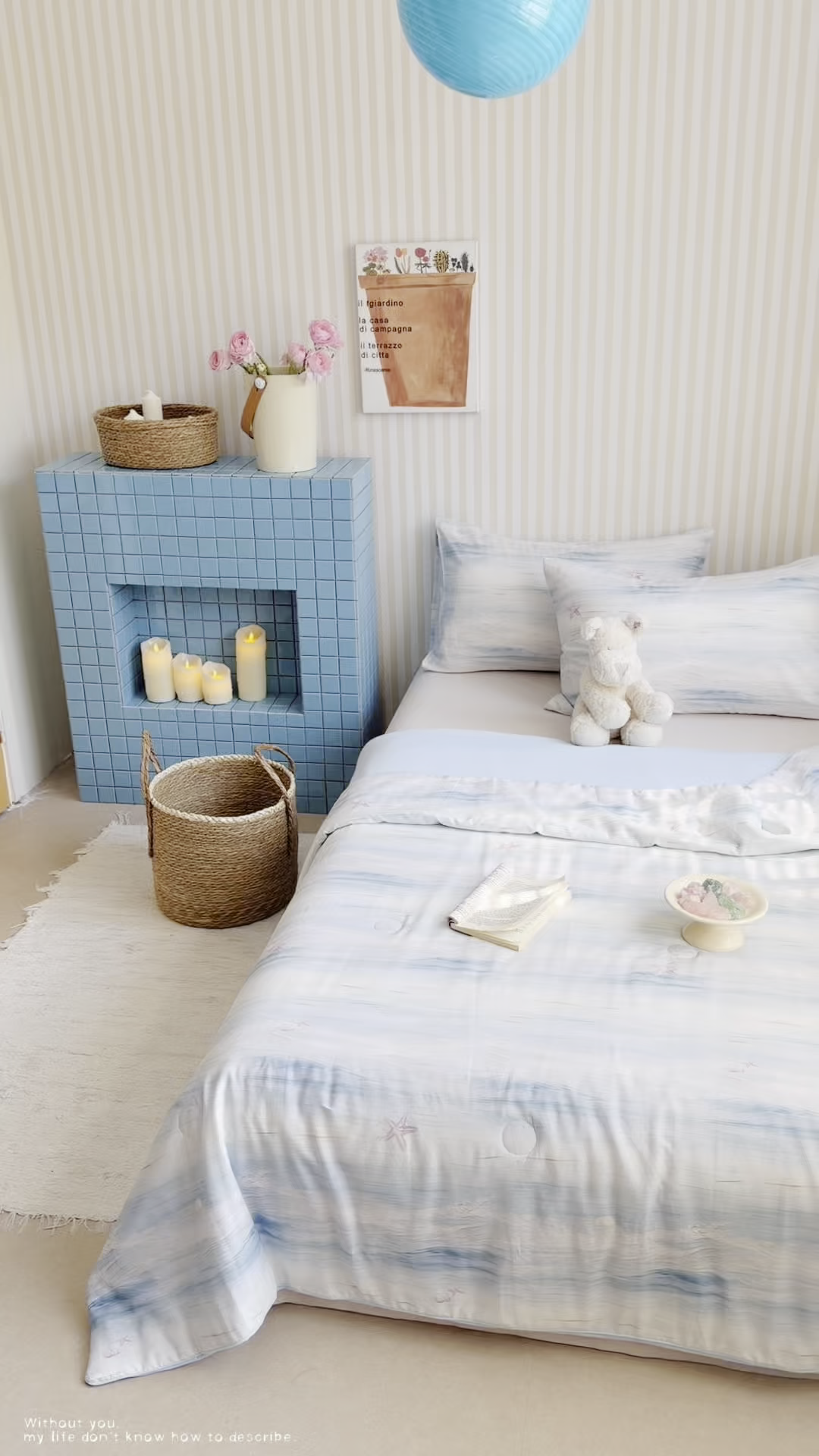 91家纺网 家纺一手货源 找家纺 麦伦家居 2026新品双层纱小冰皮夏被夏凉被空调被 海浪星-蓝