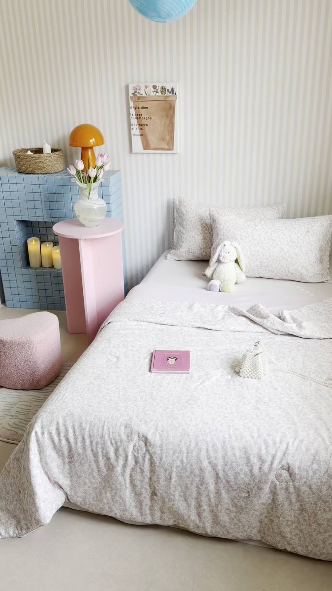 91家纺网 家纺一手货源 找家纺 麦伦家居 2026新品双层纱小冰皮夏被夏凉被空调被 花影兔粉