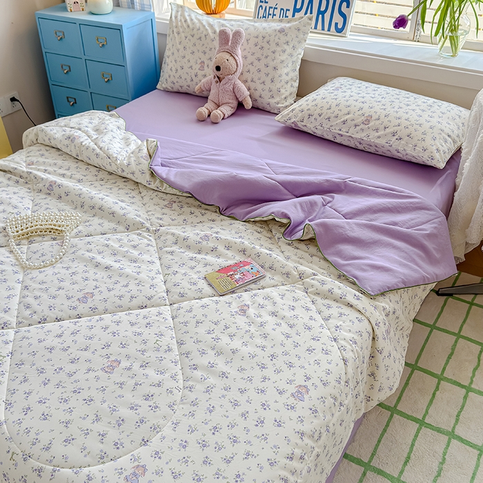 91家纺网 家纺一手货源 找家纺 美派 2026新款古法水洗云朵棉云感纱夏被夏凉被空调被 安妮小兔