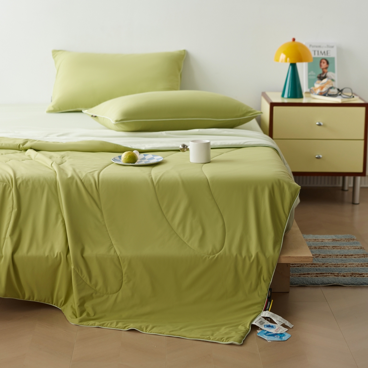 91家纺网 家纺一手货源 找家纺 丽笙被芯 2026新款冰皮凉凉夏被夏凉被空调被 牛油果奶昔