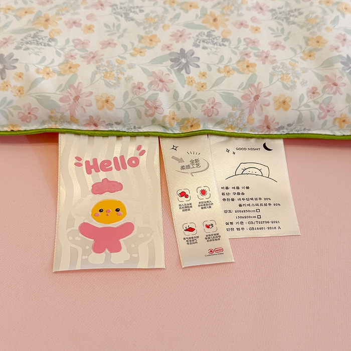 91家纺网 家纺一手货源 找家纺 美派 2026新款古法水洗云朵棉云感纱夏被夏凉被空调被 春日初恋