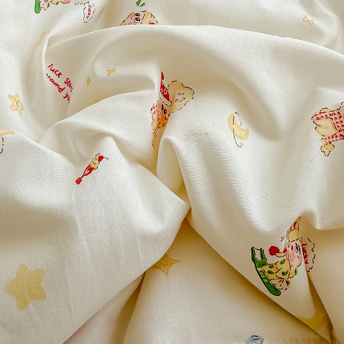 91家纺网 家纺一手货源 找家纺 美派 2026新款古法水洗云朵棉云感纱夏被夏凉被空调被 嗨皮星星人