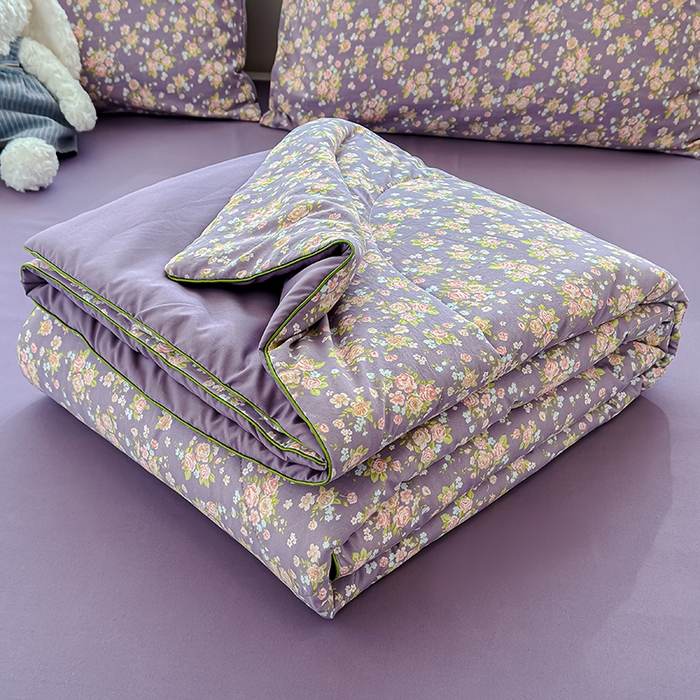 91家纺网 家纺一手货源 找家纺 美派 2026新款古法水洗云朵棉云感纱夏被夏凉被空调被 花艺梦境