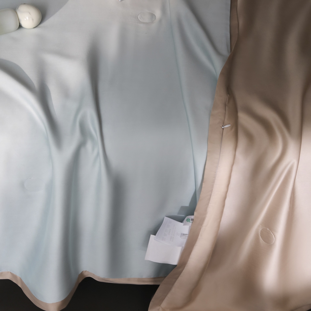 91家纺网 家纺一手货源 找家纺 纪梵茜 2026新品蚕丝被兰精天丝夏被四件套100%蚕丝夏凉被子夏季空调被 浅蓝