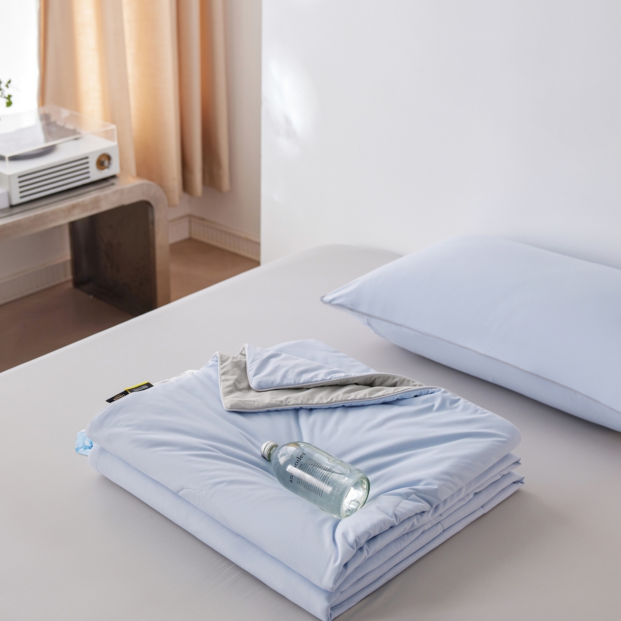 91家纺网 家纺一手货源 找家纺 丽笙被芯 2026新款冰皮凉凉夏被夏凉被空调被 蓝椰芝芝