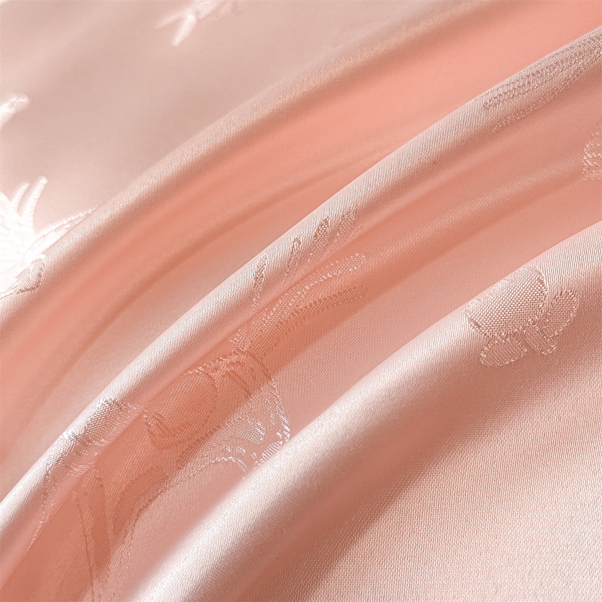 91家纺网 家纺一手货源 找家纺 笙意家纺 2026新款水洗冰丝刺绣宽边四件套-马力全开 马力全开-奶油粉