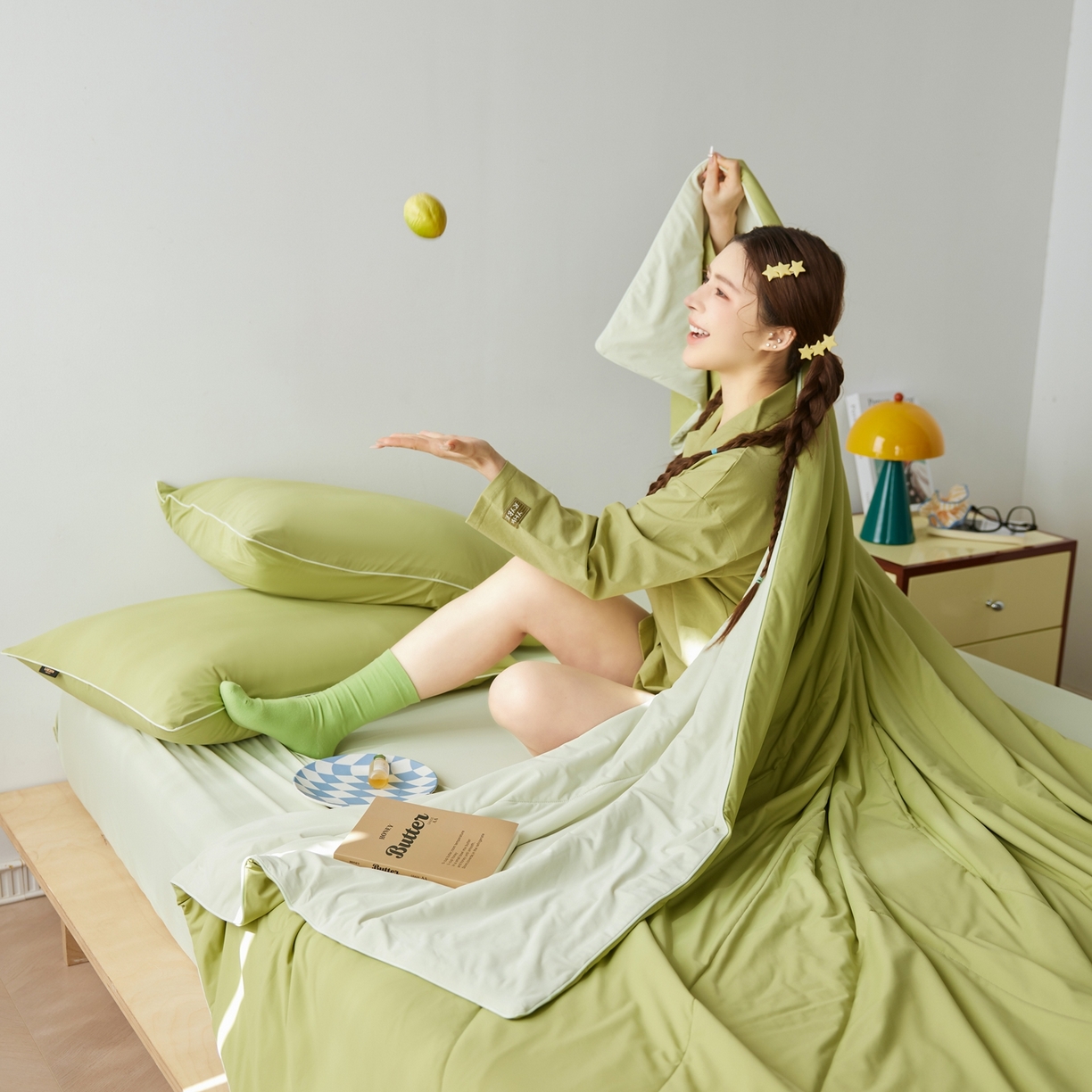 91家纺网 家纺一手货源 找家纺 丽笙被芯 2026新款冰皮凉凉夏被夏凉被空调被 牛油果奶昔