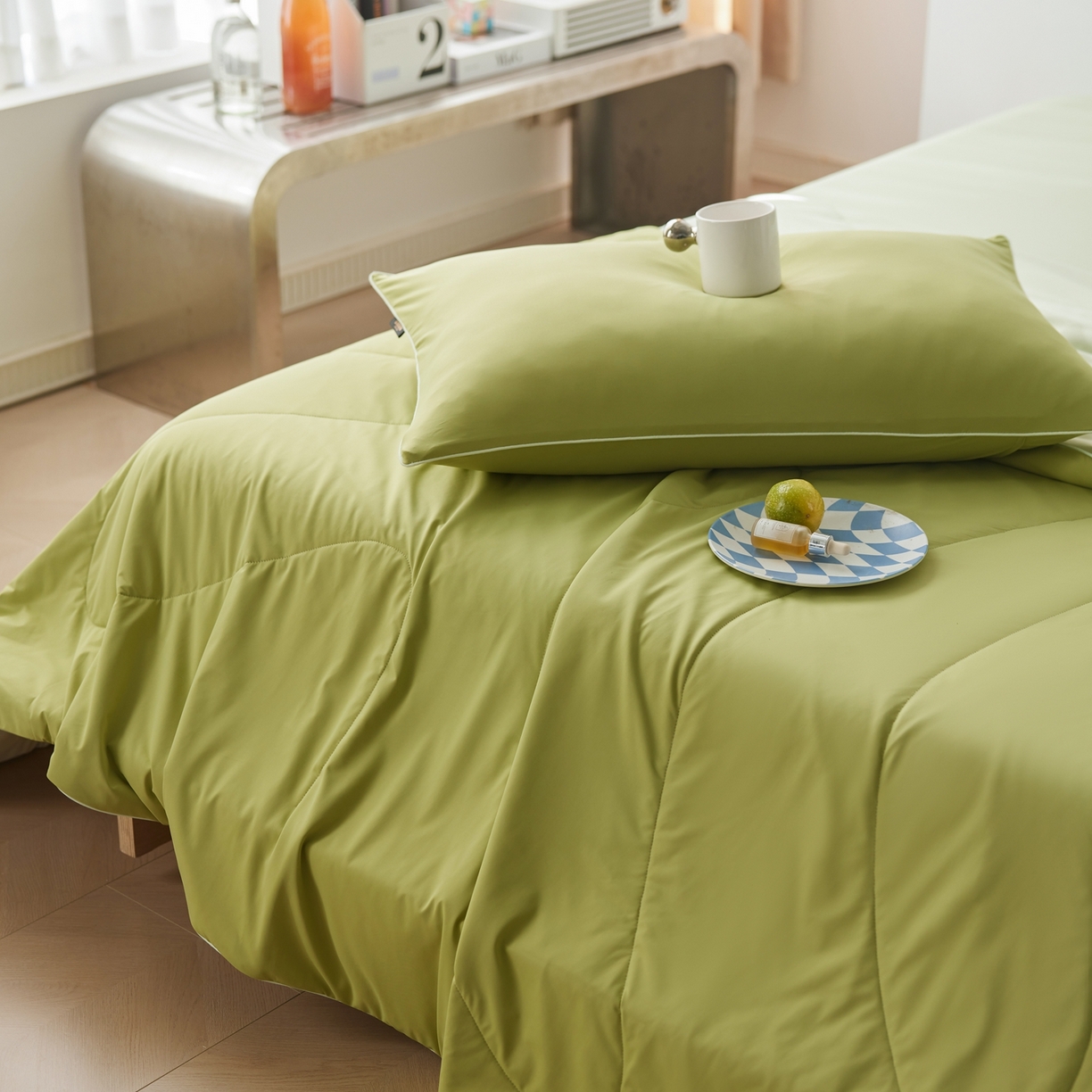 91家纺网 家纺一手货源 找家纺 丽笙被芯 2026新款冰皮凉凉夏被夏凉被空调被 牛油果奶昔