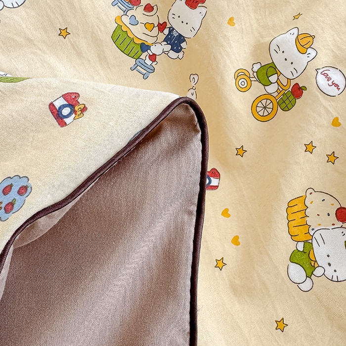 91家纺网 家纺一手货源 找家纺 美派 2026新款古法水洗云朵棉云感纱夏被夏凉被空调被 奶萌喵咖