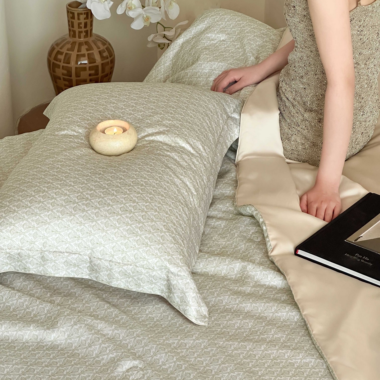 91家纺网 家纺一手货源 找家纺 丽笙被芯 2026新款兰精天丝数码印花Naia镂空夏被夏凉被空调被 奥利尔-绿