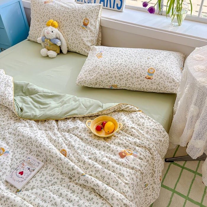 91家纺网 家纺一手货源 找家纺 美派 2026新款古法水洗云朵棉云感纱夏被夏凉被空调被 狮子莱恩