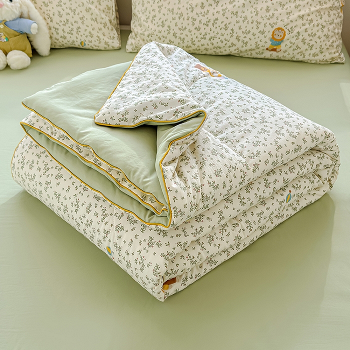 91家纺网 家纺一手货源 找家纺 美派 2026新款古法水洗云朵棉云感纱夏被夏凉被空调被 狮子莱恩