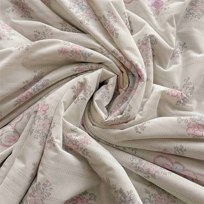 91家纺网 家纺一手货源 找家纺 吾欢心 2026新款仿锦安高克重凉感丝（含氨纶）夏凉被冰激凌空调被凉感小冰皮夏被 花宝奇遇