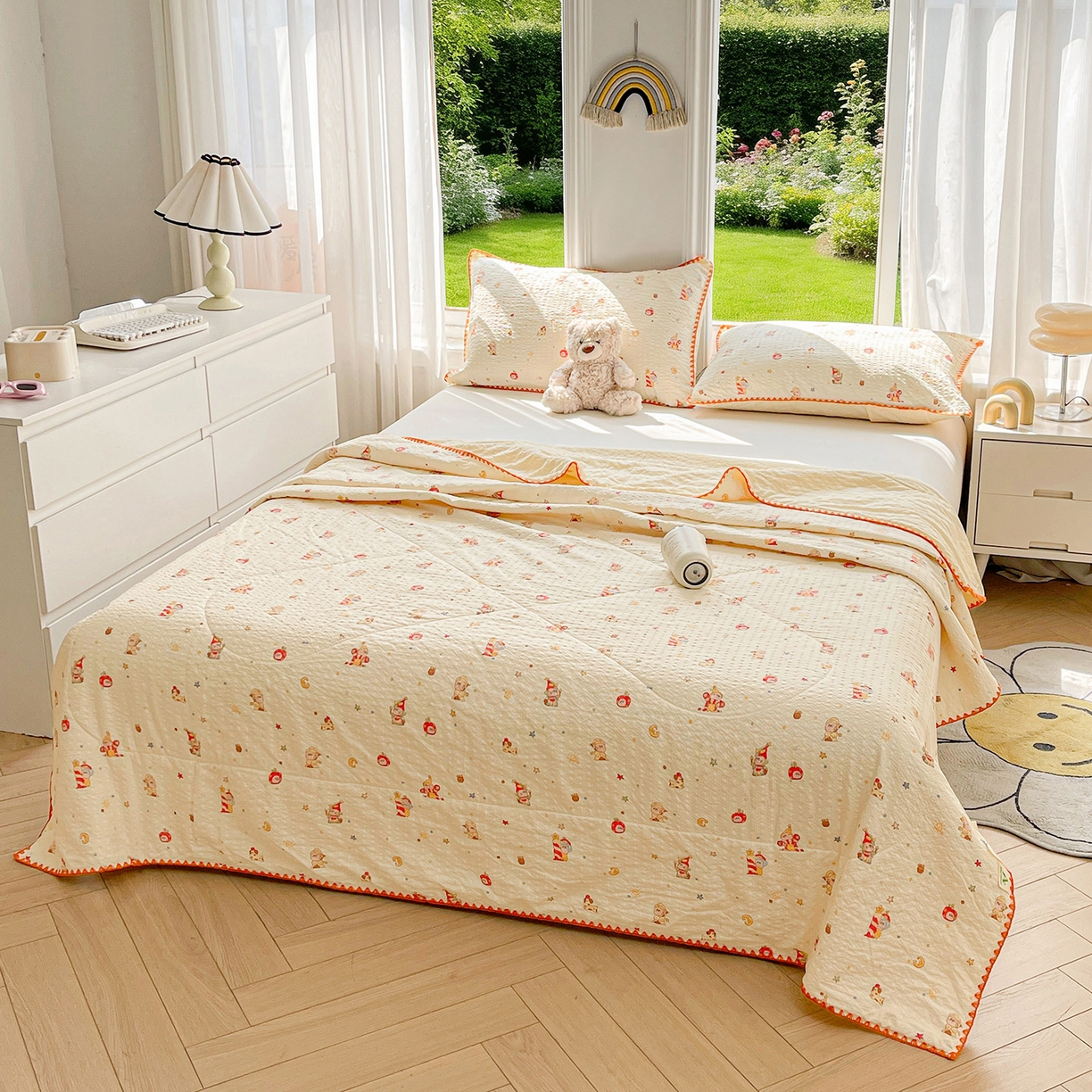 91家纺网 家纺一手货源 找家纺 米萝家居 2026新款泡泡棉夏被新疆棉花空调被夏凉被 魔法世界