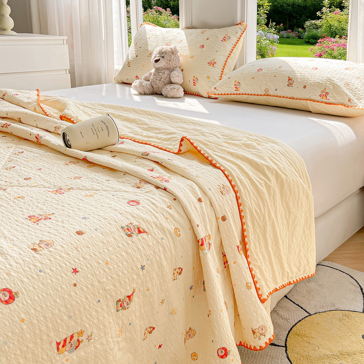 91家纺网 家纺一手货源 找家纺 米萝家居 2026新款泡泡棉夏被新疆棉花空调被夏凉被 魔法世界