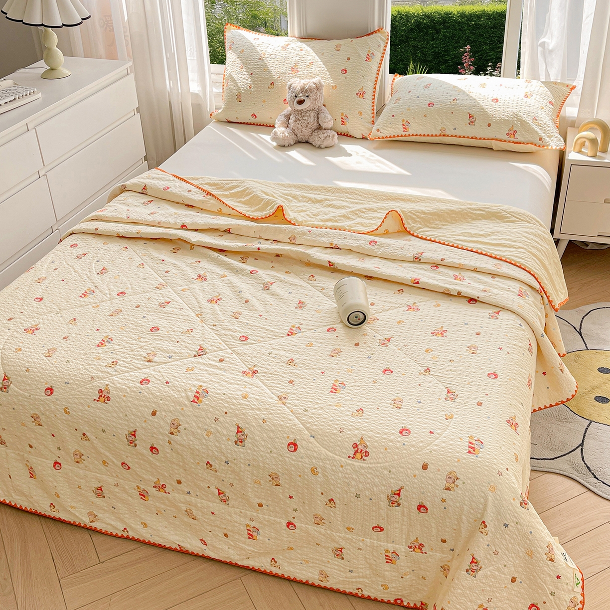 91家纺网 家纺一手货源 找家纺 米萝家居 2026新款泡泡棉夏被新疆棉花空调被夏凉被 魔法世界