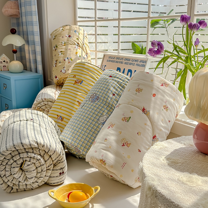 91家纺网 家纺一手货源 找家纺 美派 2026新款古法水洗云朵棉云感纱夏被夏凉被空调被 组合图仅供参考