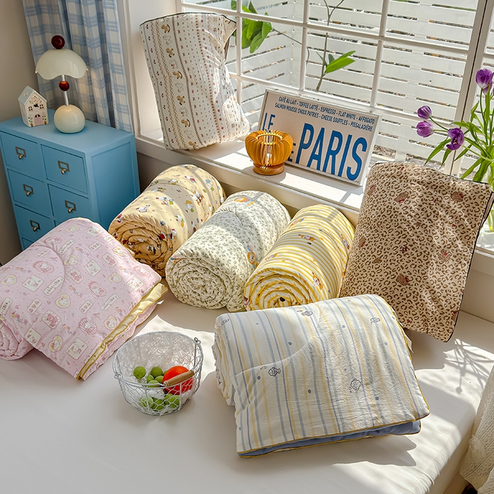 美派 2026新款古法水洗云朵棉云感纱夏被夏凉被空调被 组合图仅供参考