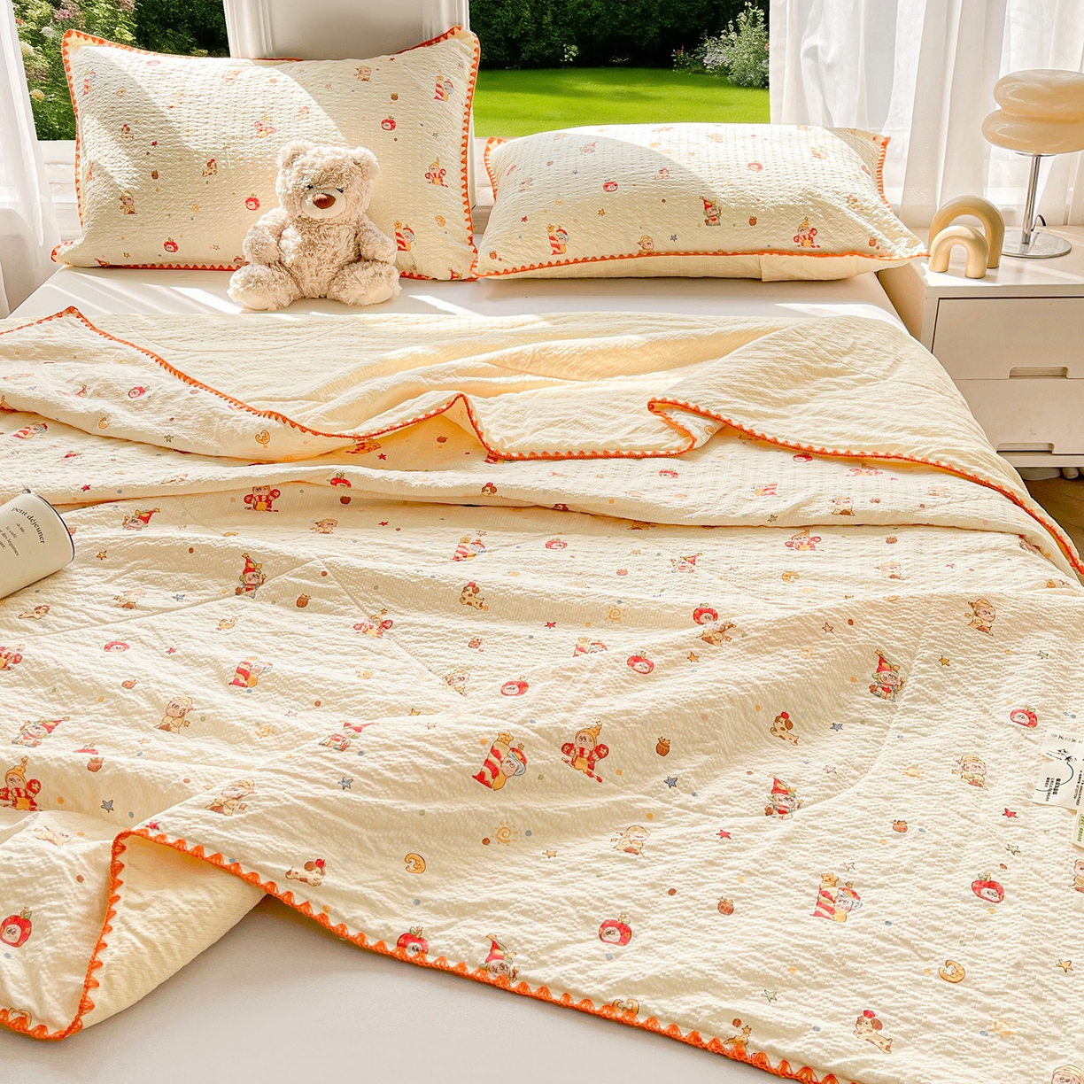 91家纺网 家纺一手货源 找家纺 米萝家居 2026新款泡泡棉夏被新疆棉花空调被夏凉被 魔法世界