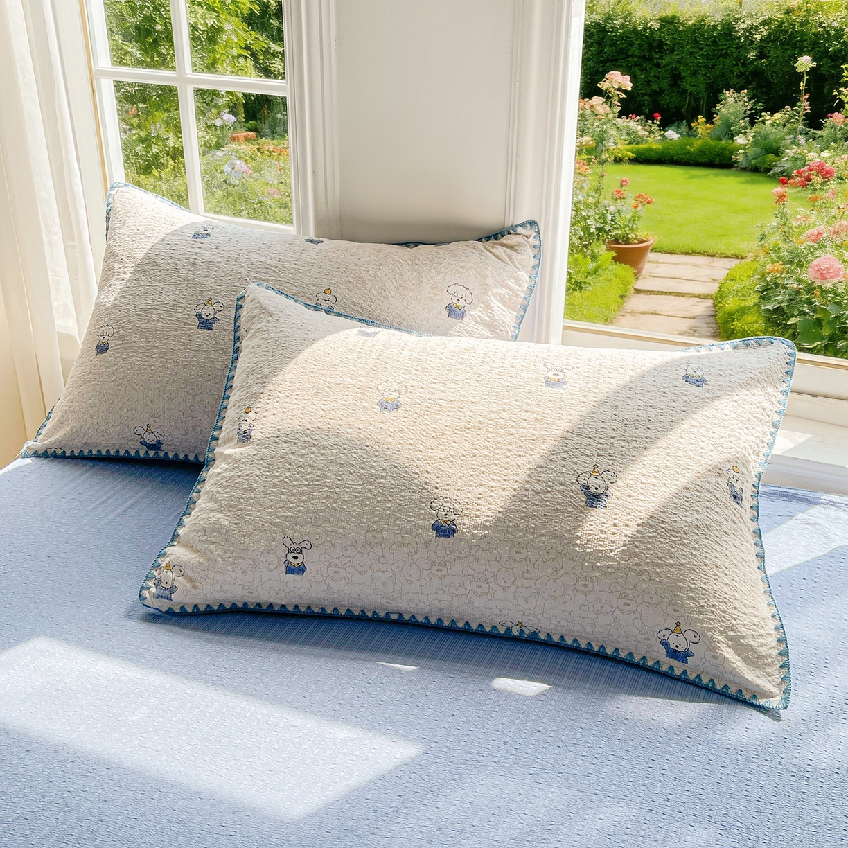 91家纺网 家纺一手货源 找家纺 米萝家居 2026新款泡泡棉夏被新疆棉花空调被夏凉被 叮当狗