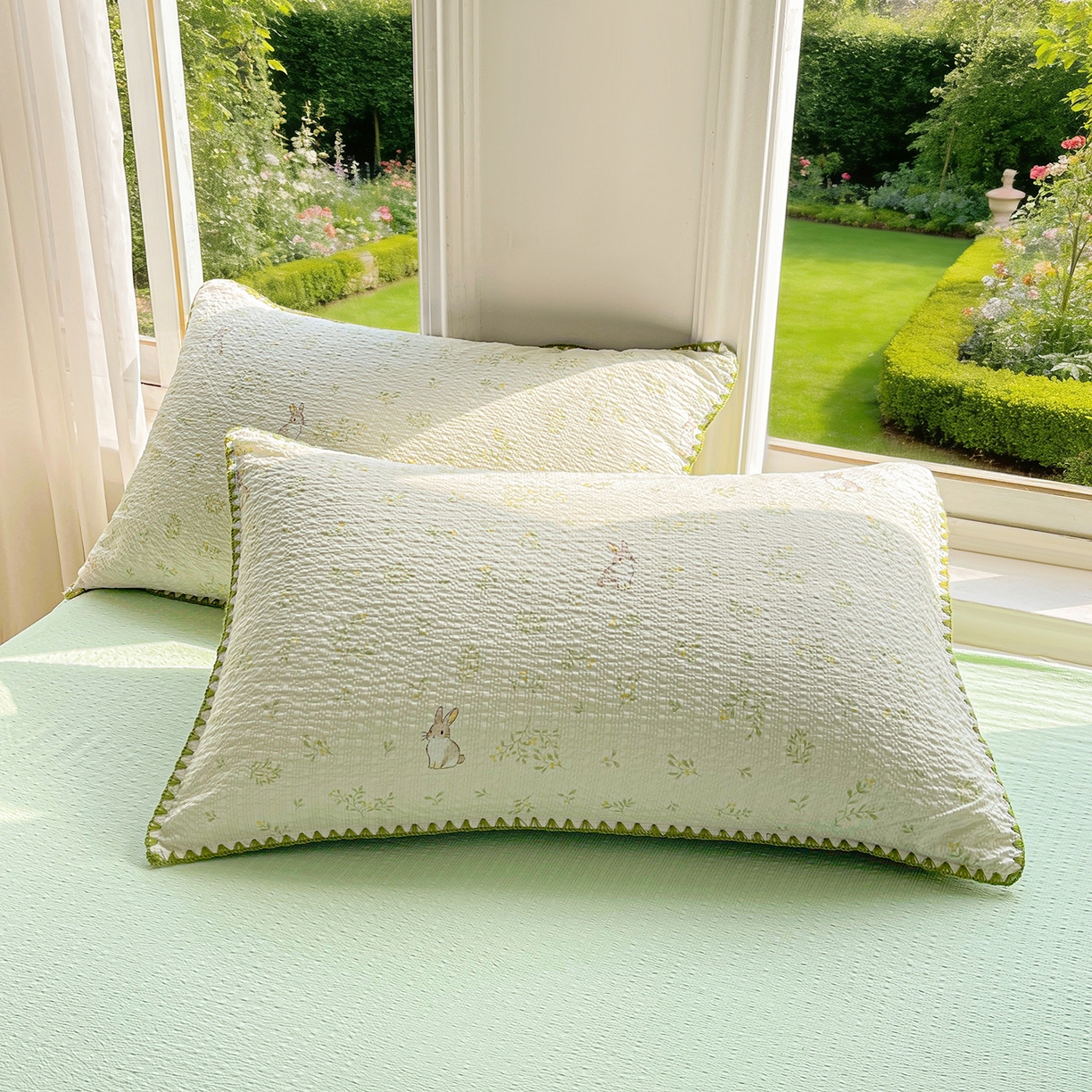 91家纺网 家纺一手货源 找家纺 米萝家居 2026新款泡泡棉夏被新疆棉花空调被夏凉被 丛林兔