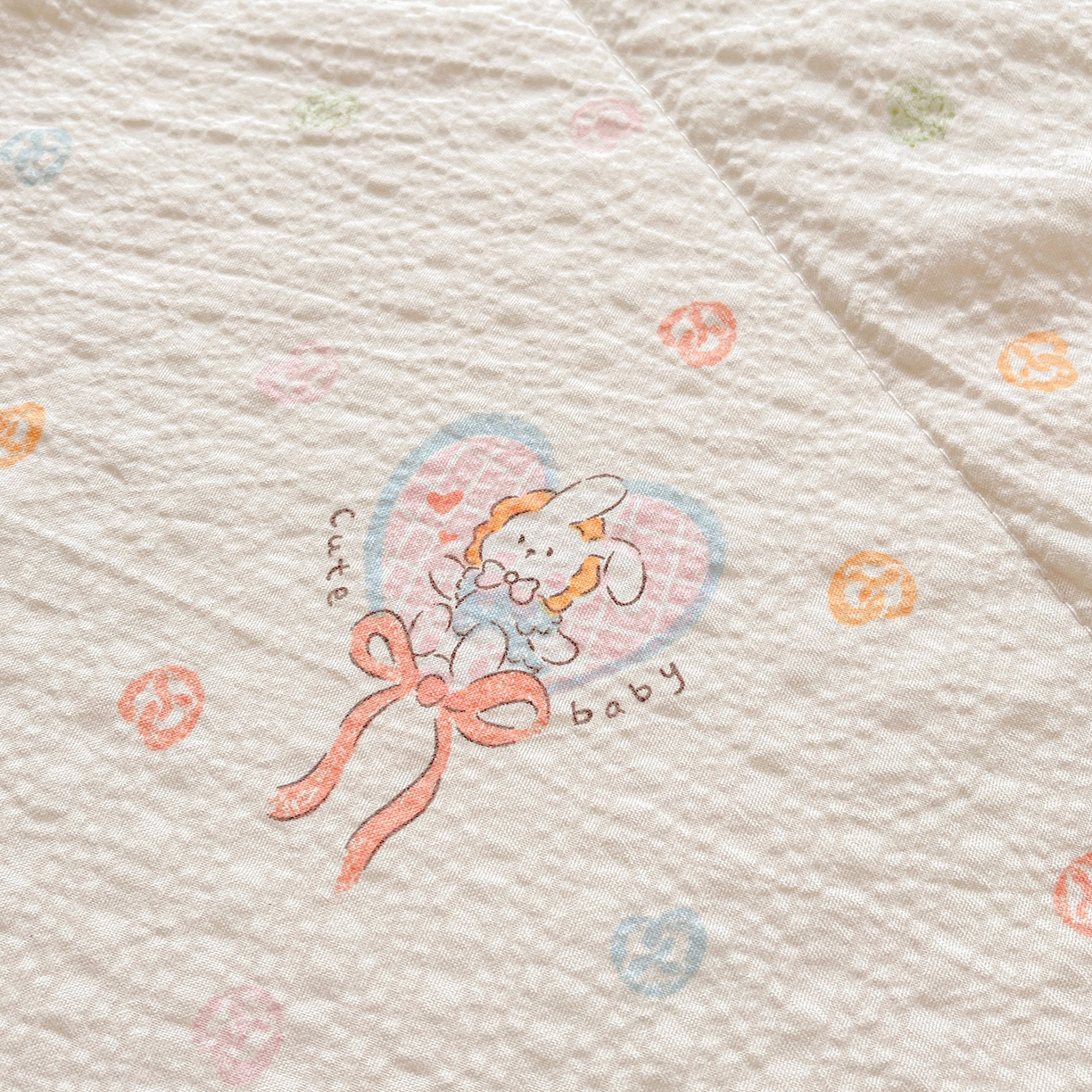 91家纺网 家纺一手货源 找家纺 米萝家居 2026新款泡泡棉夏被新疆棉花空调被夏凉被 欢喜兔