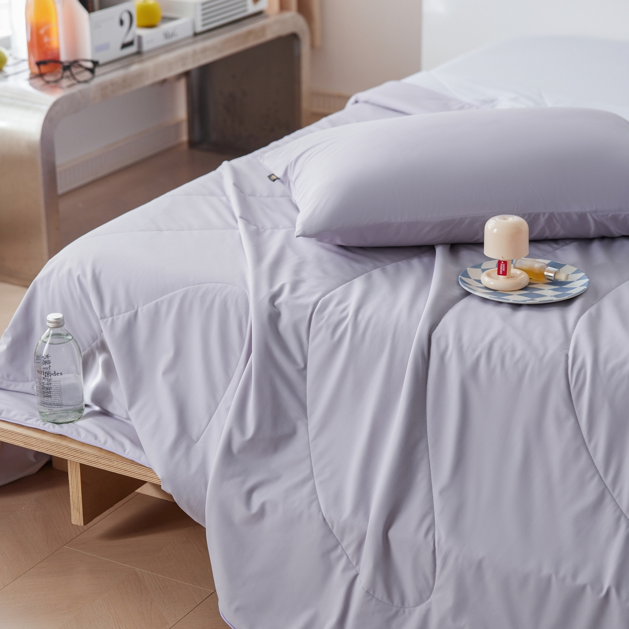 91家纺网 家纺一手货源 找家纺 丽笙被芯 2026新款冰皮凉凉夏被夏凉被空调被 葡萄酪酪