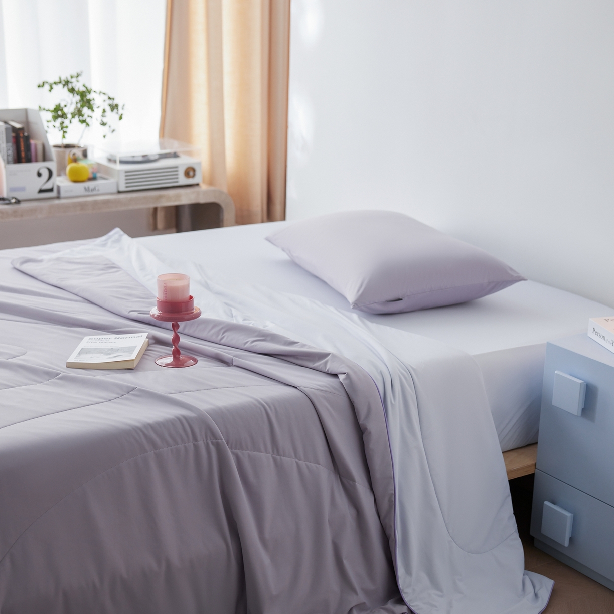 91家纺网 家纺一手货源 找家纺 丽笙被芯 2026新款冰皮凉凉夏被夏凉被空调被 葡萄酪酪