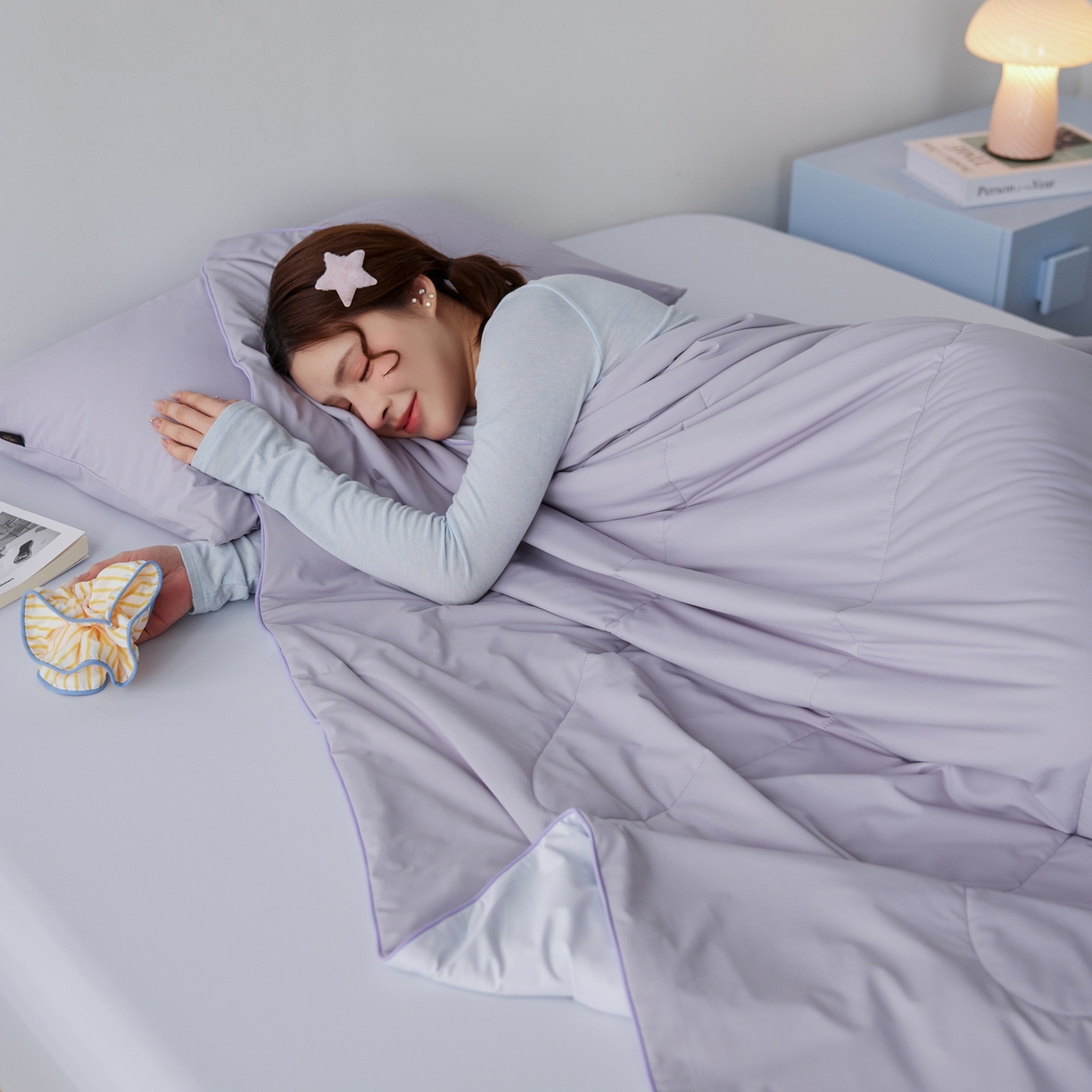 91家纺网 家纺一手货源 找家纺 丽笙被芯 2026新款冰皮凉凉夏被夏凉被空调被 葡萄酪酪