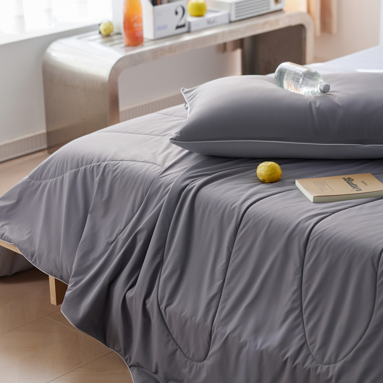 91家纺网 家纺一手货源 找家纺 丽笙被芯 2026新款冰皮凉凉夏被夏凉被空调被 炭烧椰子