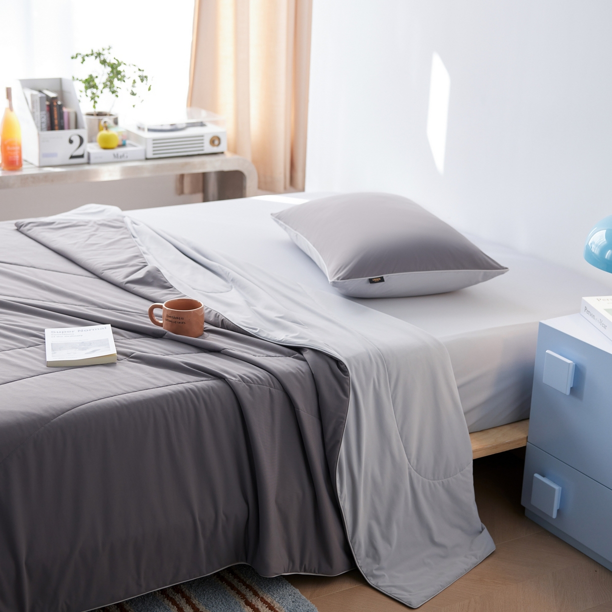 91家纺网 家纺一手货源 找家纺 丽笙被芯 2026新款冰皮凉凉夏被夏凉被空调被 炭烧椰子