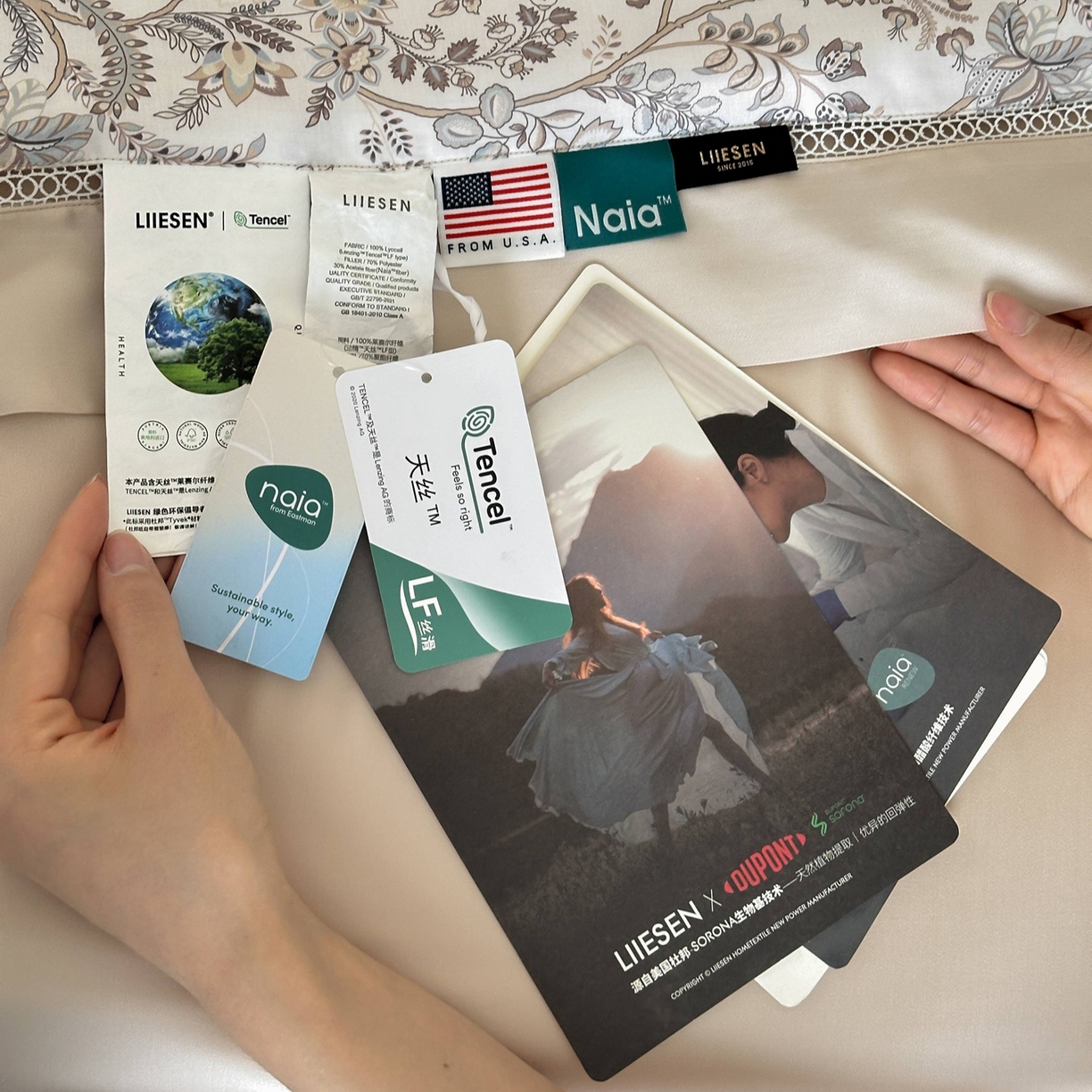 91家纺网 家纺一手货源 找家纺 丽笙被芯 2026新款兰精天丝数码印花Naia镂空夏被夏凉被空调被 卡缇娅