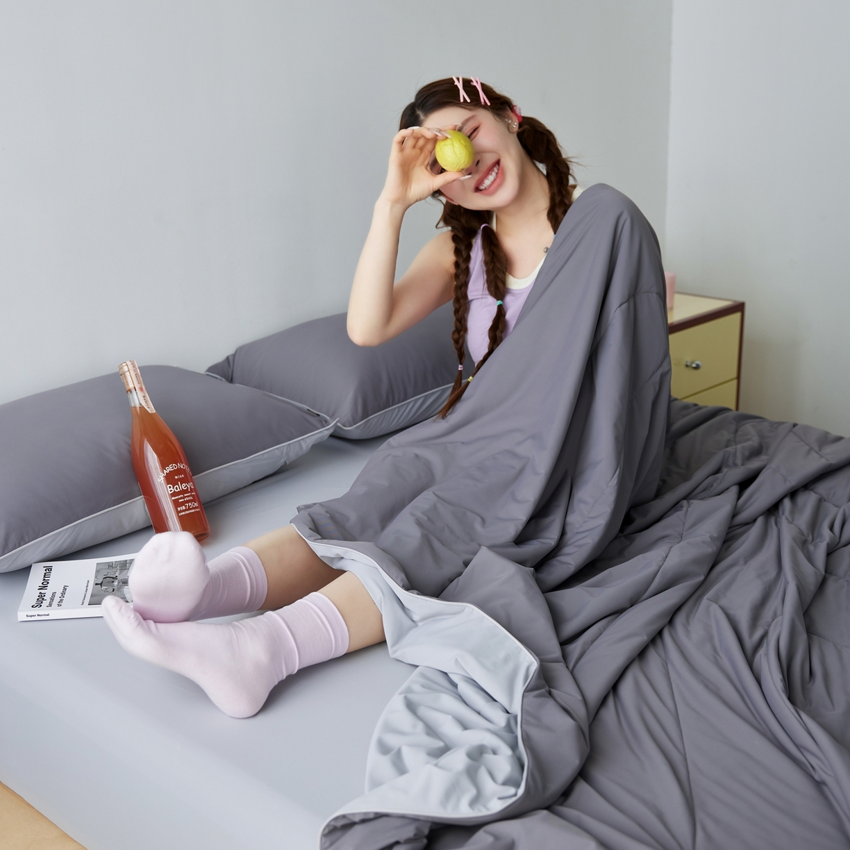 91家纺网 家纺一手货源 找家纺 丽笙被芯 2026新款冰皮凉凉夏被夏凉被空调被 炭烧椰子