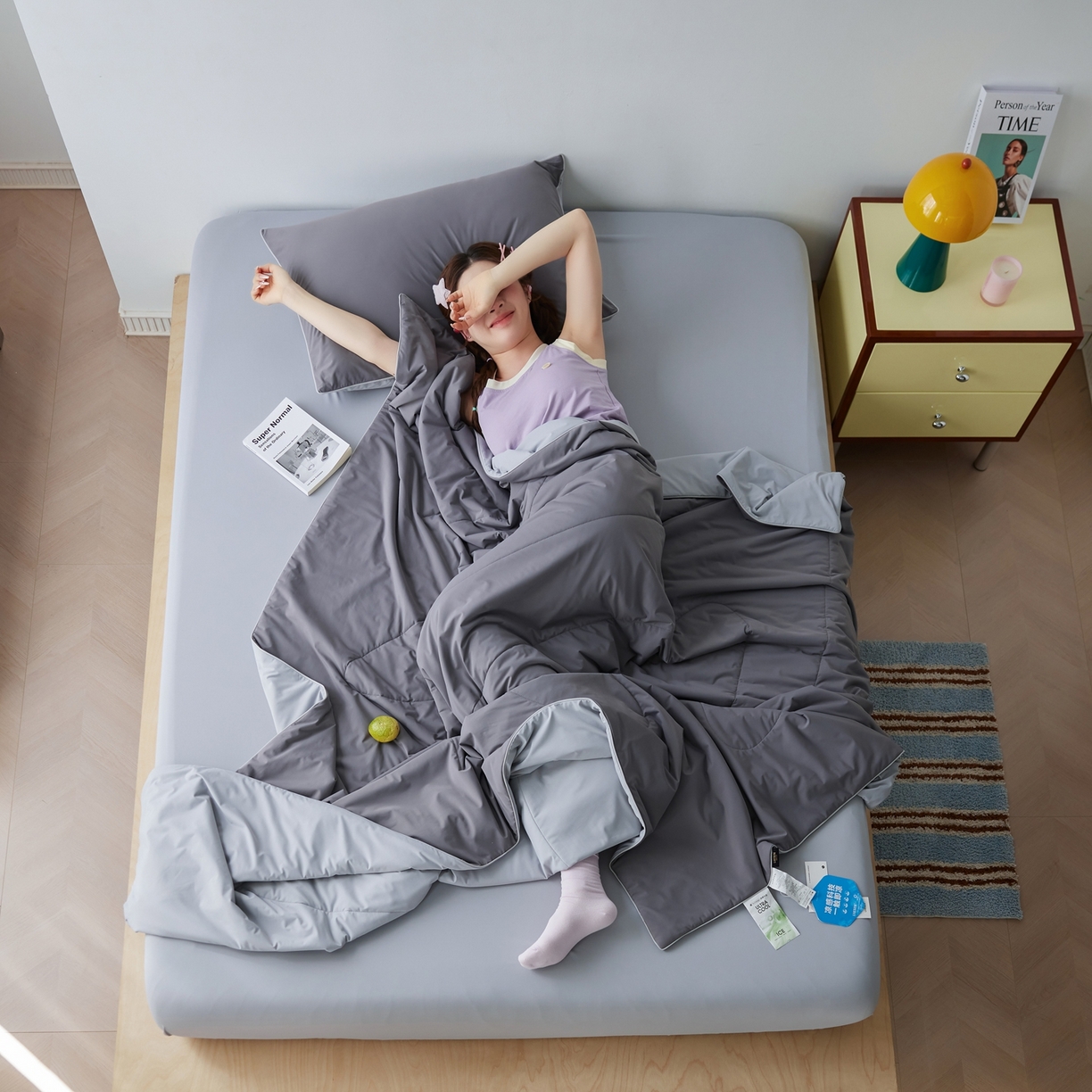 91家纺网 家纺一手货源 找家纺 丽笙被芯 2026新款冰皮凉凉夏被夏凉被空调被 炭烧椰子