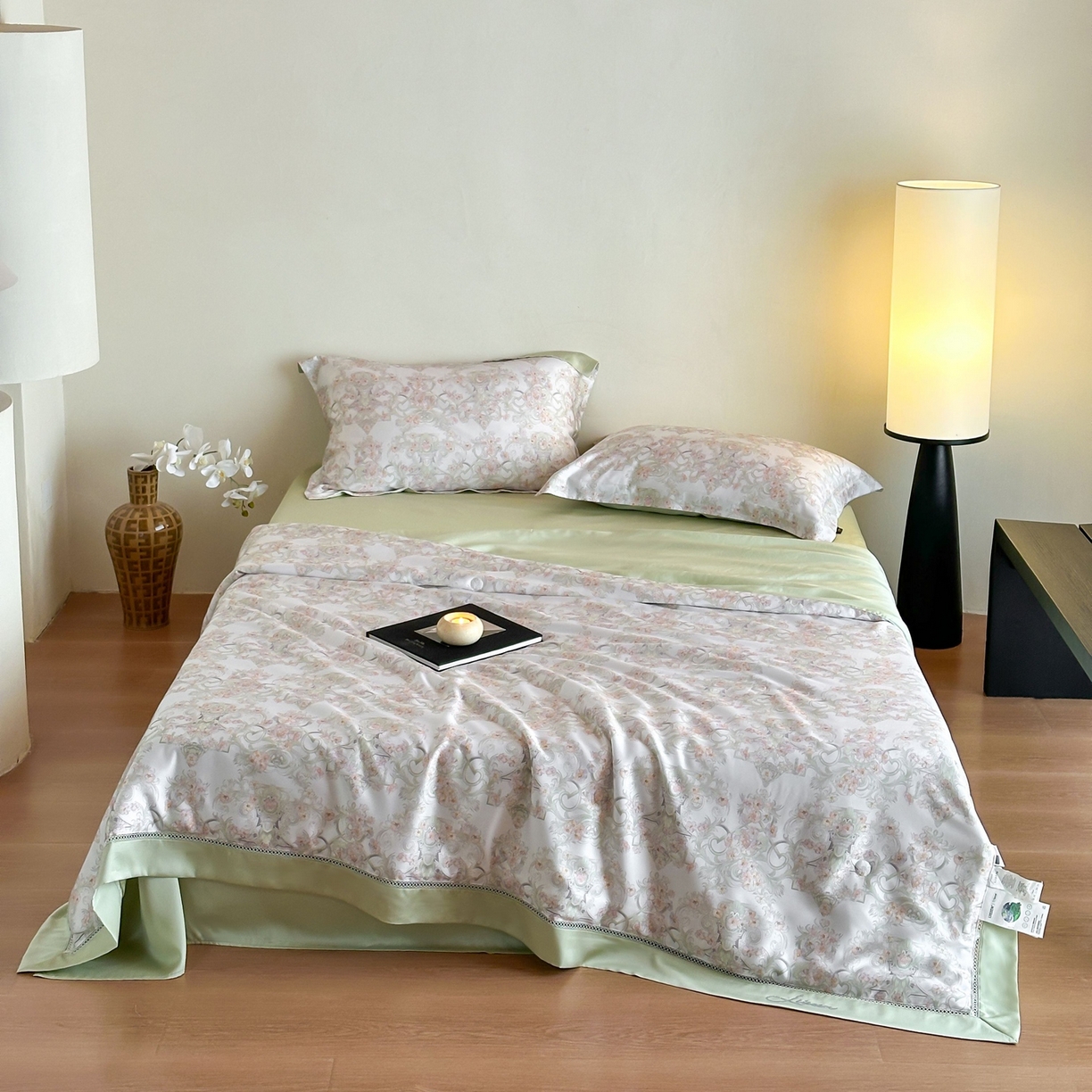 91家纺网 家纺一手货源 找家纺 丽笙被芯 2026新款兰精天丝数码印花Naia镂空夏被夏凉被空调被 莉格